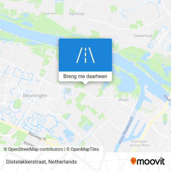 Distelakkerstraat kaart