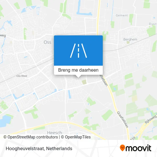 Hoogheuvelstraat kaart