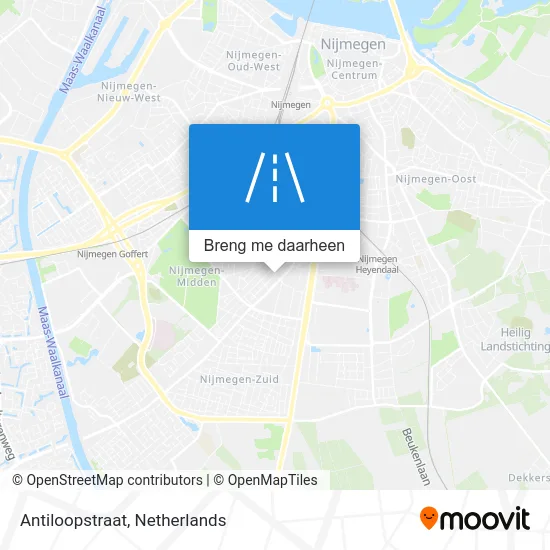 Antiloopstraat kaart