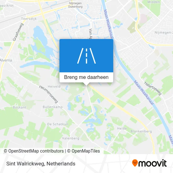 Sint Walrickweg kaart