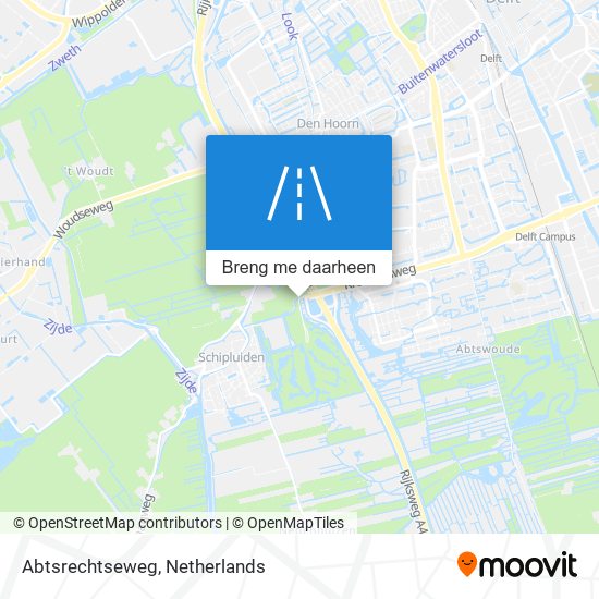 Abtsrechtseweg kaart