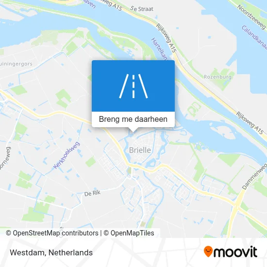 Westdam kaart