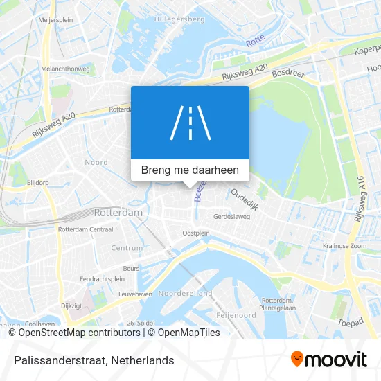 Palissanderstraat kaart