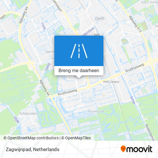 Zagwijnpad kaart