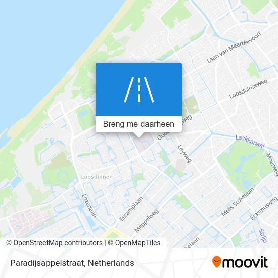 Paradijsappelstraat kaart