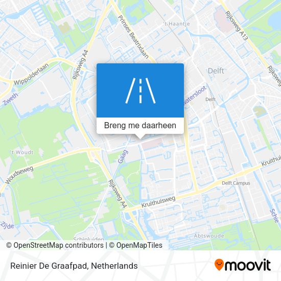 Reinier De Graafpad kaart