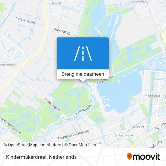 Kindermakerdreef kaart