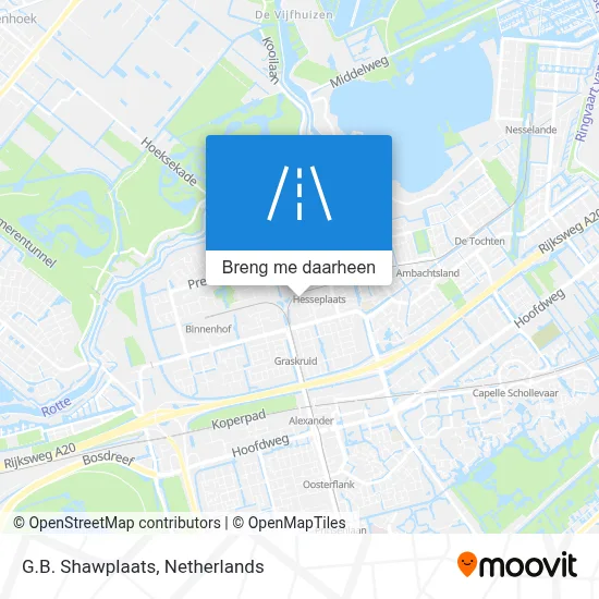 G.B. Shawplaats kaart