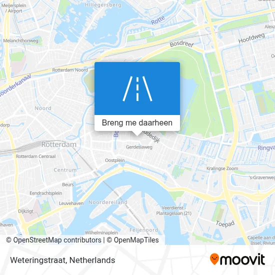 Weteringstraat kaart