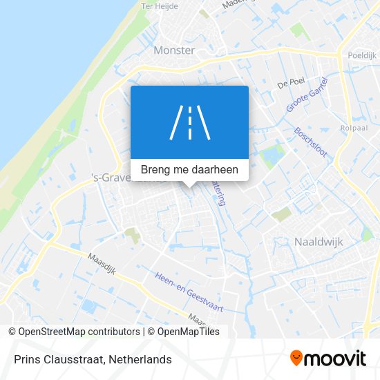 Prins Clausstraat kaart