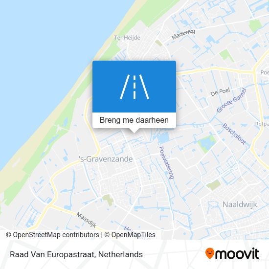 Raad Van Europastraat kaart