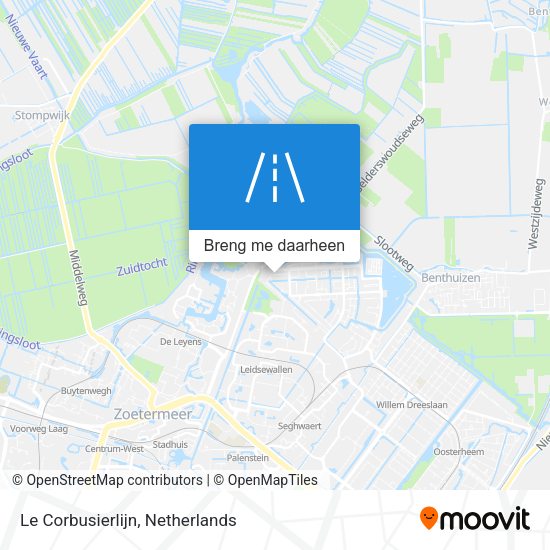 Le Corbusierlijn kaart