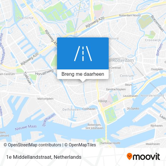 1e Middellandstraat kaart