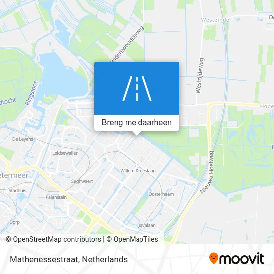 Mathenessestraat kaart