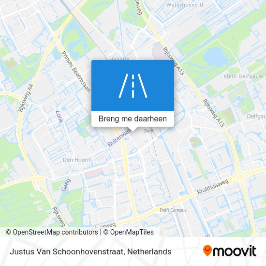 Justus Van Schoonhovenstraat kaart