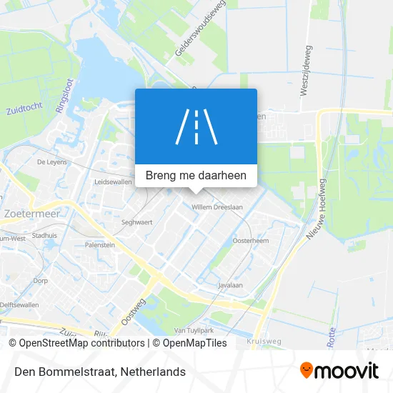 Den Bommelstraat kaart