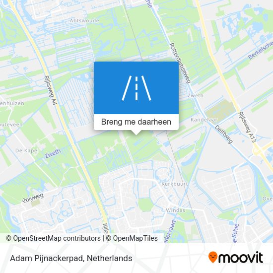 Adam Pijnackerpad kaart