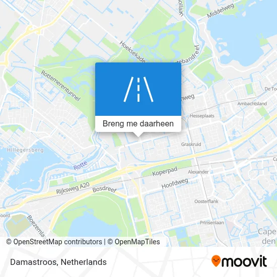 Damastroos kaart