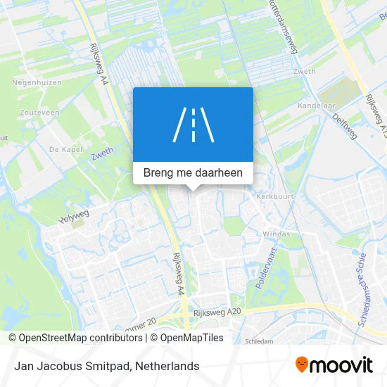 Jan Jacobus Smitpad kaart
