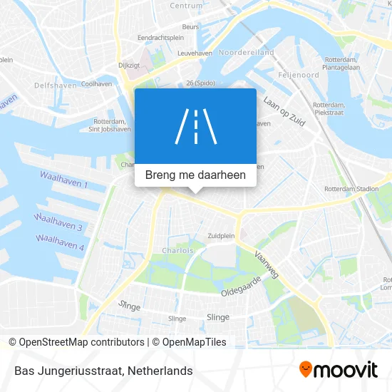 Bas Jungeriusstraat kaart