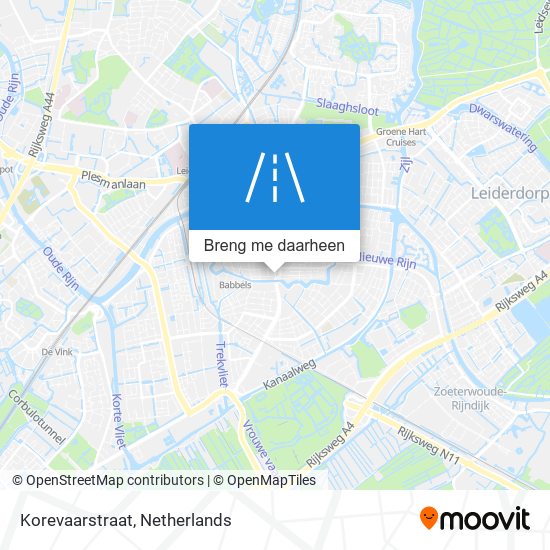 Korevaarstraat kaart