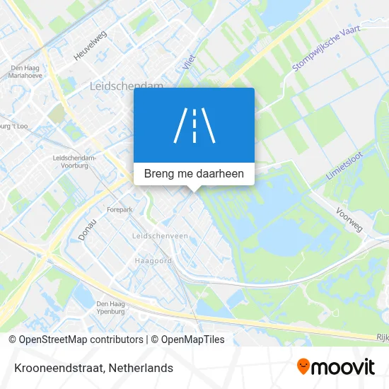Krooneendstraat kaart