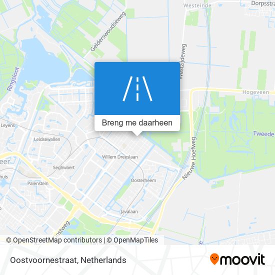 Oostvoornestraat kaart