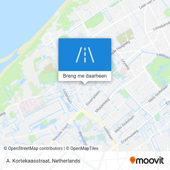A. Kortekaasstraat kaart
