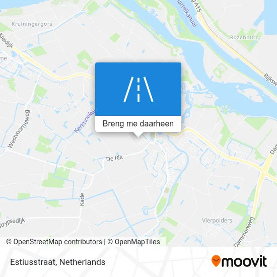 Estiusstraat kaart