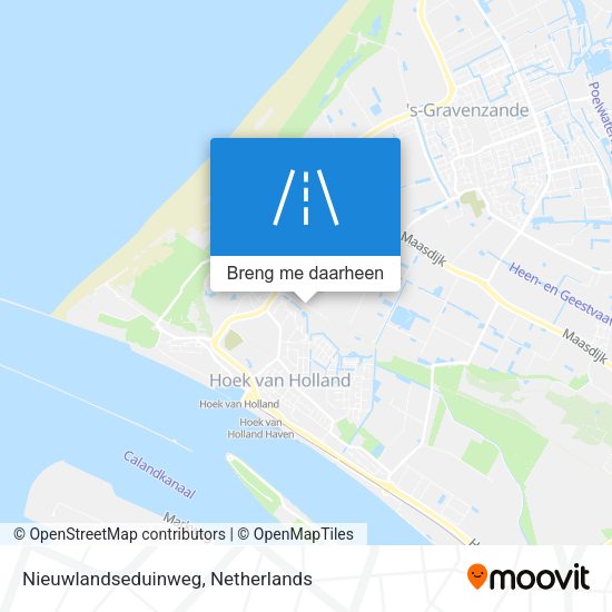 Nieuwlandseduinweg kaart