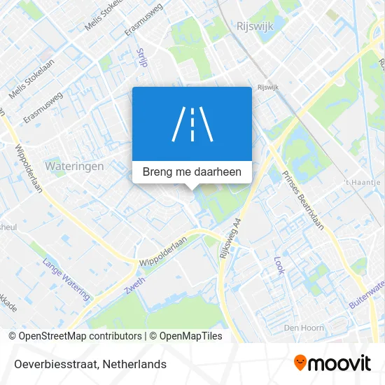 Oeverbiesstraat kaart