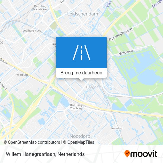 Willem Hanegraaflaan kaart