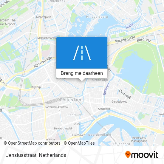 Jensiusstraat kaart