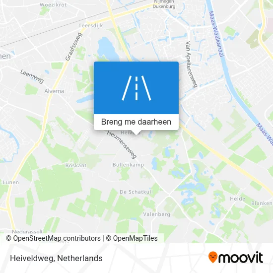 Heiveldweg kaart