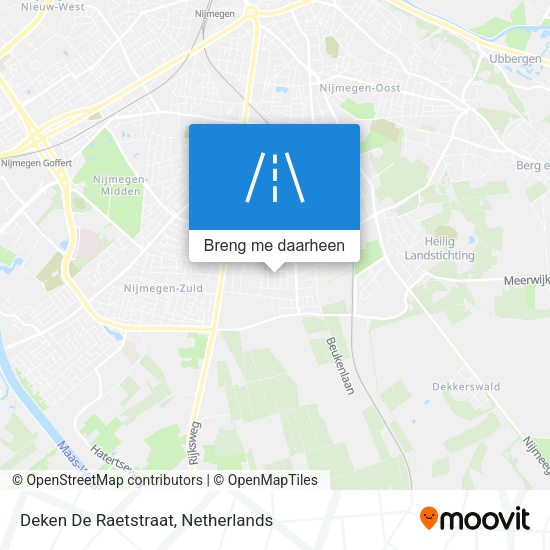 Deken De Raetstraat kaart