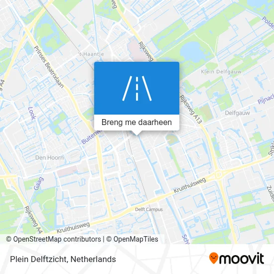 Plein Delftzicht kaart