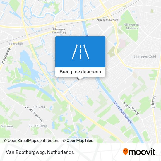 Van Boetbergweg kaart