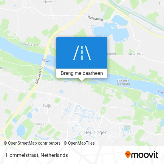 Hommelstraat kaart
