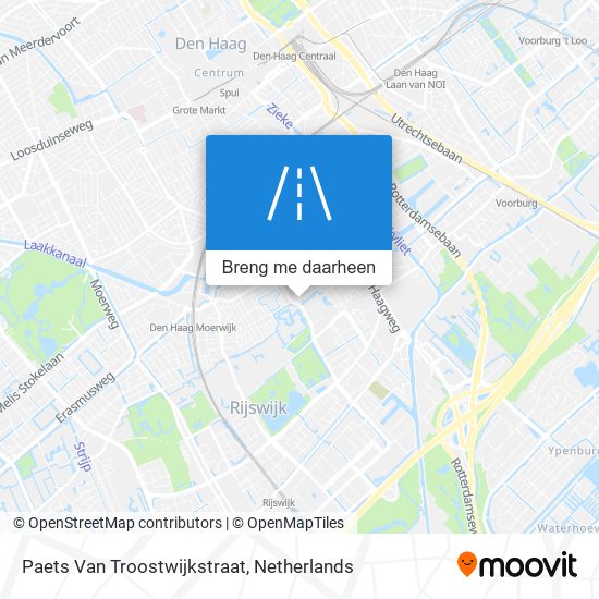 Paets Van Troostwijkstraat kaart