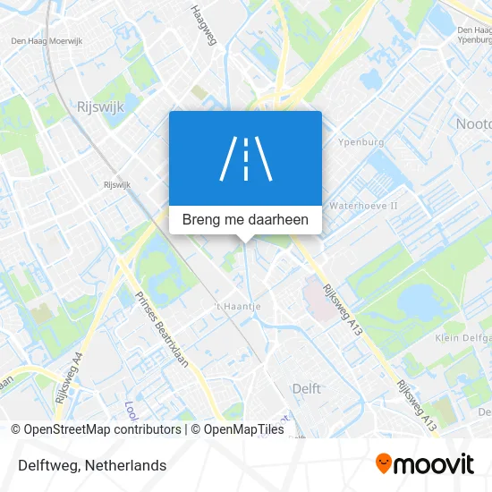 Delftweg kaart