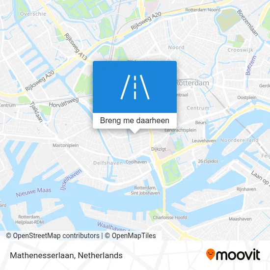 Mathenesserlaan kaart