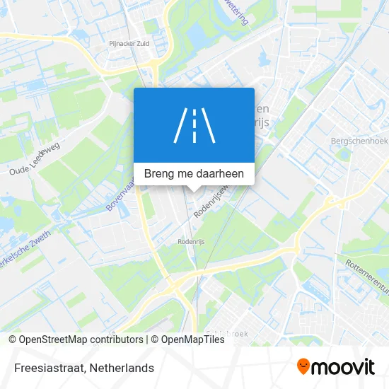 Freesiastraat kaart