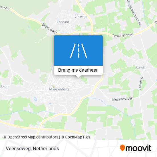 Veenseweg kaart