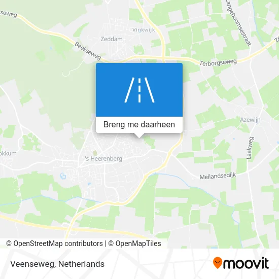 Veenseweg kaart