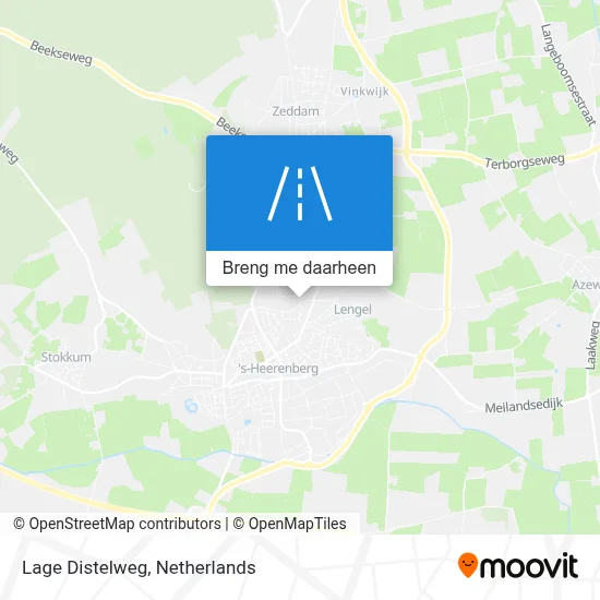 Lage Distelweg kaart