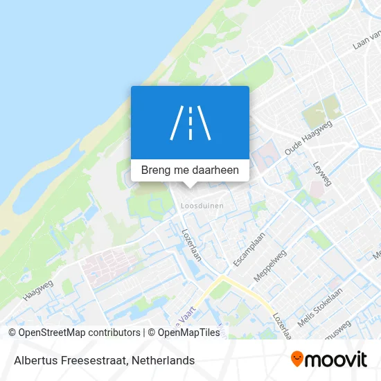 Albertus Freesestraat kaart