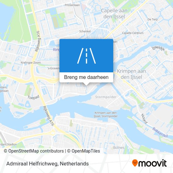 Admiraal Helfrichweg kaart