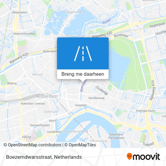 Boezemdwarsstraat kaart