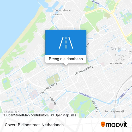 Govert Bidloostraat kaart