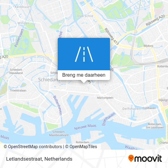 Letlandsestraat kaart